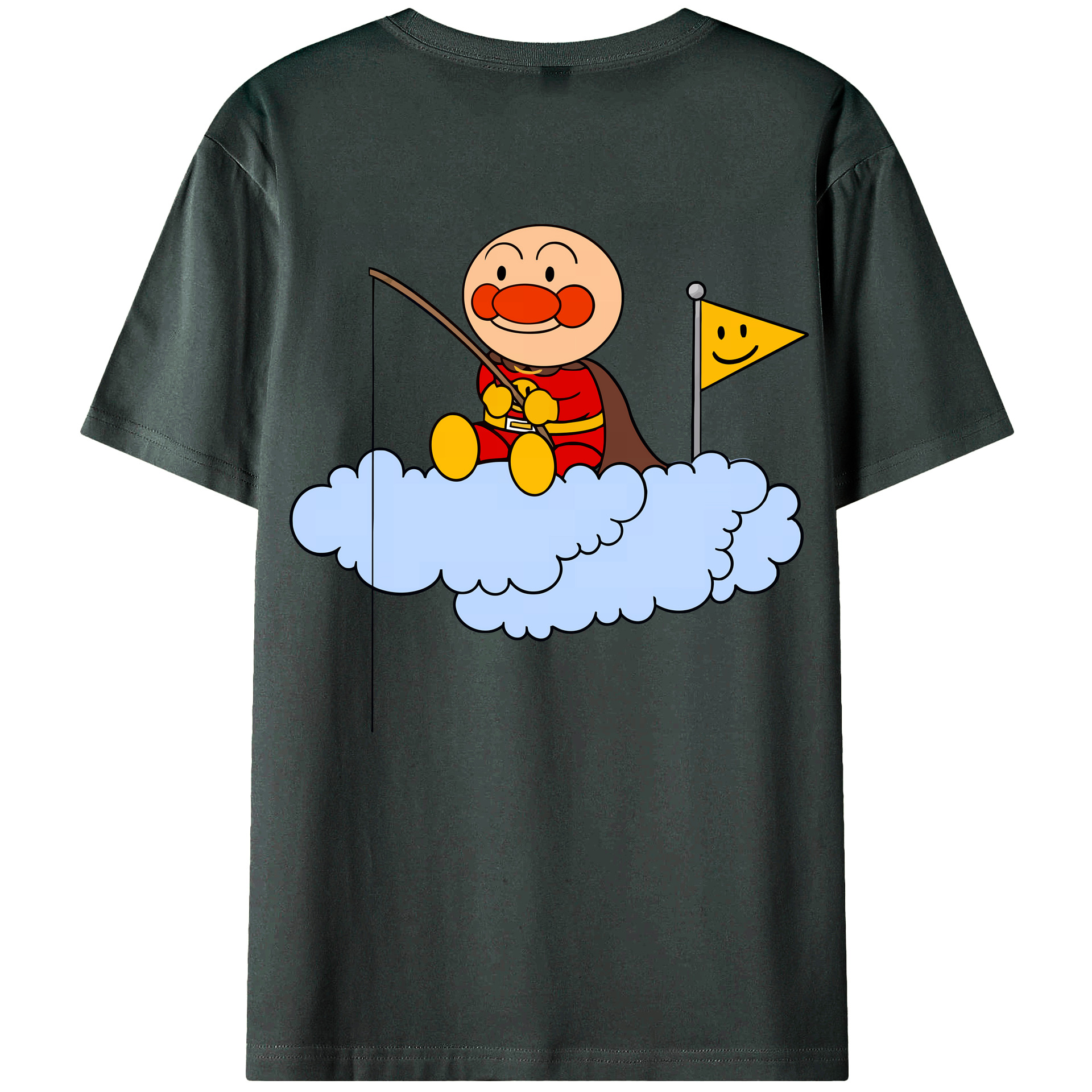 （画像用） アンパンマン Anpanman 綿100％ メンズ半袖Tシャツ（バックプリント） 通気性